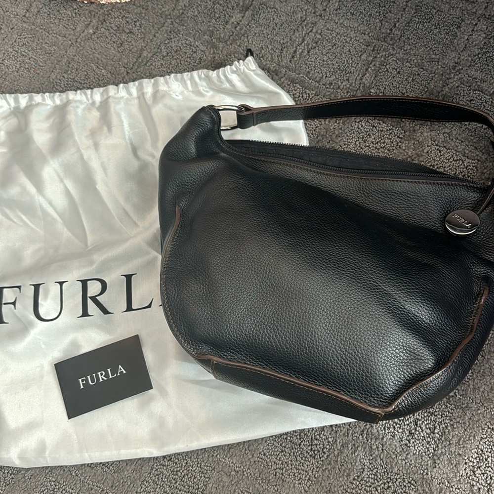 Vintage black Furla bag